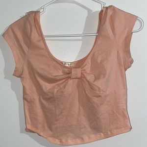 Peach colored Crop Top